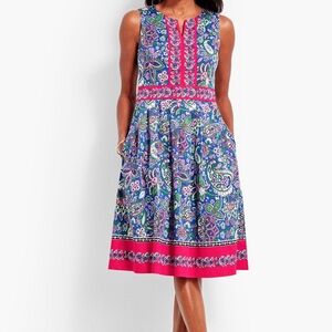 Talbots Fit & Flare Paisley Dress